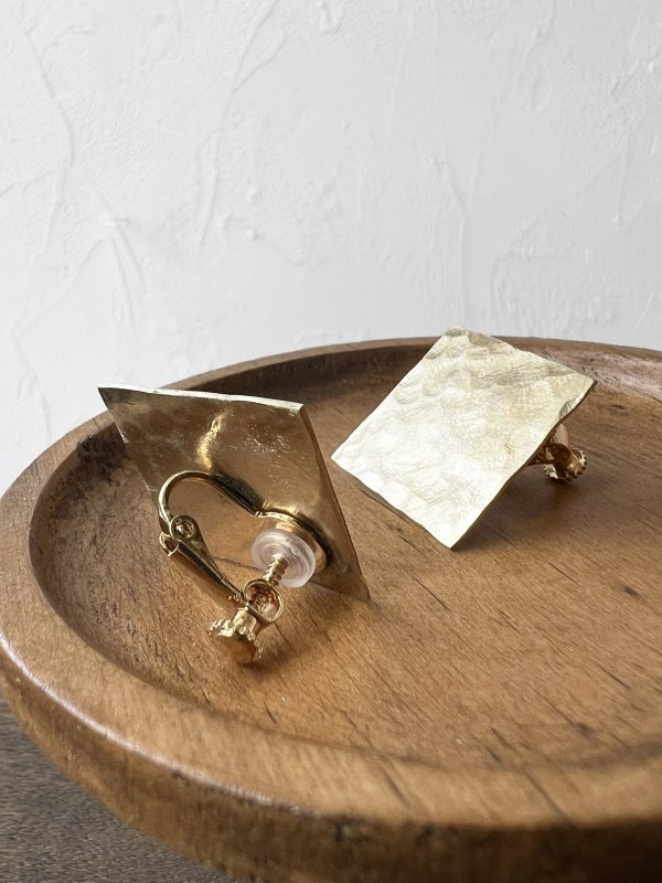 画像5: sorelle／真鍮のピアスorイヤリング・スクエア (5)