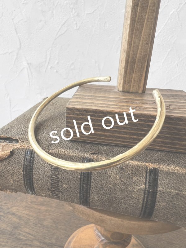 画像5: sorelle/真鍮のバングル・3mm【槌目】 (5)