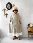 画像12: Avenue／フード付きリネンワンピース・生成りに白ライン (12)