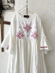 画像2: shizuka's【5】アンティークレースちょうちょ袖ワンピース・白C (2)