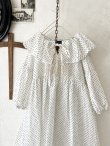 画像3: shizuka's【17】アンティークレースの ドットフリルワンピース・白 (3)