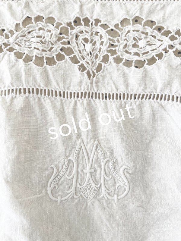 画像3: shizuka's【20】アンティークレースのボリューム袖ドットワンピース・ベージュ (3)