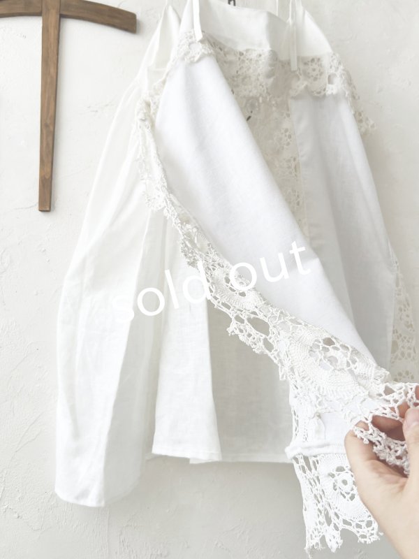 画像4: shizuka's【30】アンティークレースのキャミチュニック・白 (4)