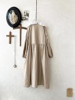 画像6: shizuka's【21】アンティークレースのボリューム袖ワンピース・濃ベージュ (6)