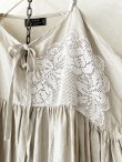 画像3: shizuka's【16】アンティークレースのりぼん結びワンピース・生成りA (3)