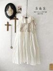 画像1: shizuka's【9】アンティークレースのフリル襟フレンチワンピース・白D (1)
