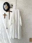 画像6: shizuka's【12】アンティークレースのボリューム袖ワンピース・白B (6)