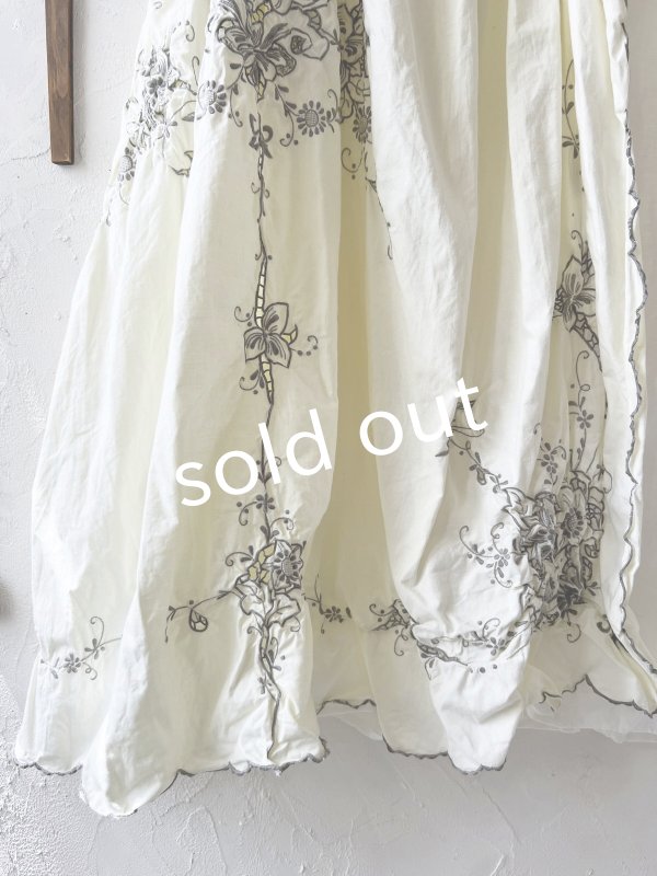 画像3: shizuka's【32】アンティークレースのキャミワンピース・クリーム (3)