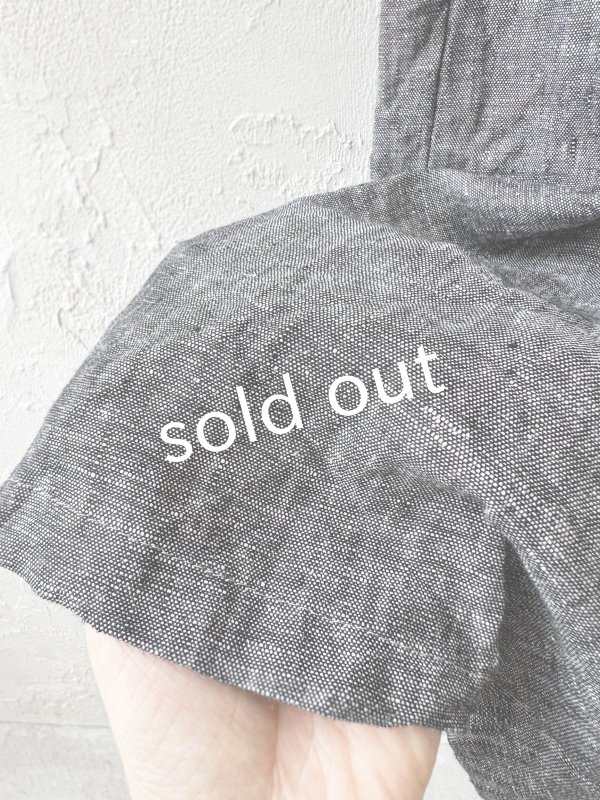 画像5: shizuka's【24】アンティークレースのフリル襟フレンチワンピース・黒シャンブレーA (5)