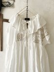 画像2: shizuka's【8】アンティークレースのフリル襟フレンチワンピース・白C (2)