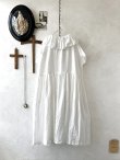 画像5: shizuka's【10】アンティークレースのフリル襟フレンチワンピース・白E (5)