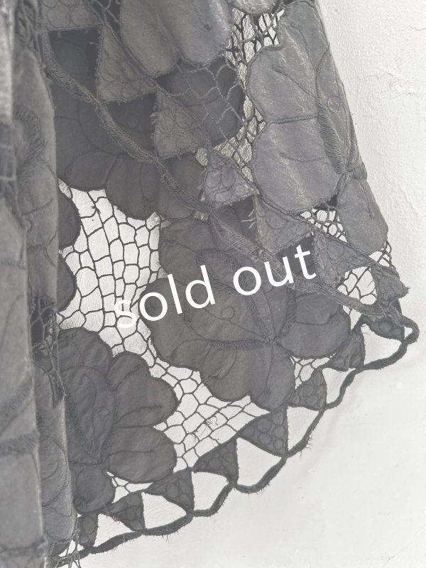 画像5: shizuka's【29】アンティークレースのキャミチュニック・スミクロ (5)