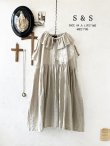 画像1: shizuka's【15】アンティークレースのフリル襟フレンチワンピース・生成りB (1)