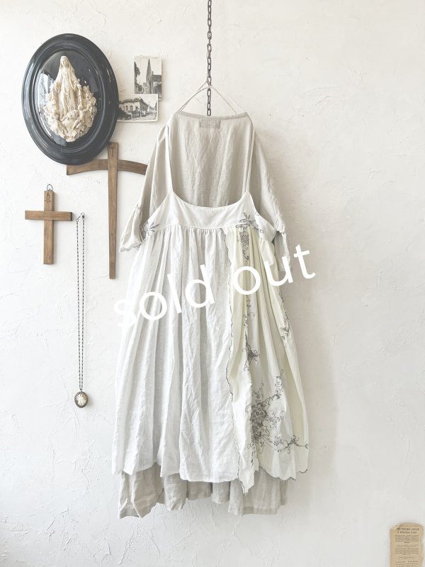 画像8: shizuka's【32】アンティークレースのキャミワンピース・クリーム (8)