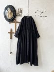 画像1: SO／ガーゼギャザーワンピース・ブラック (1)