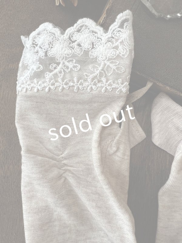 画像4: monami／コットンUVロングアームカバー・３段ギャザー (4)