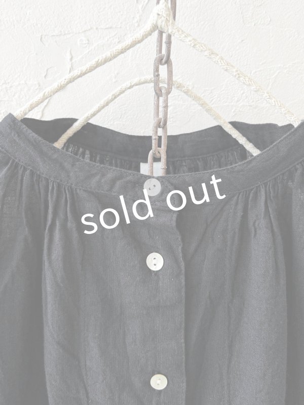 画像2: SO／バックギャザーシャツ・ブラック (2)