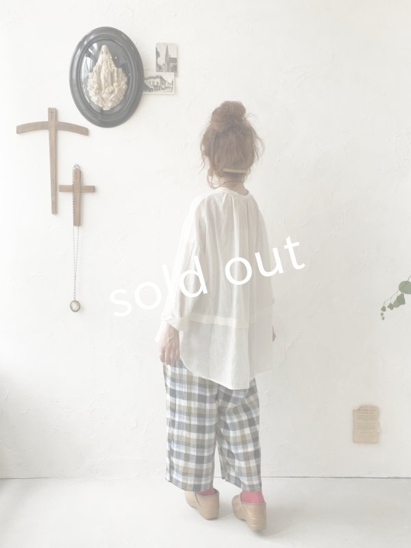 画像12: SO／ペチコート付きサルエルワイドパンツ・マドラスチェック (12)