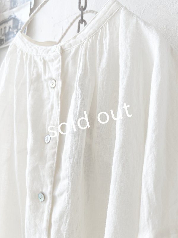画像8: SO／バックギャザーシャツ・ナチュラル (8)