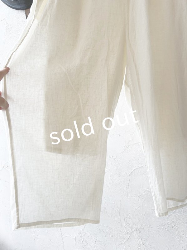 画像7: SO/ペチコート付きサルエルワイドパンツ・ナチュラル (7)