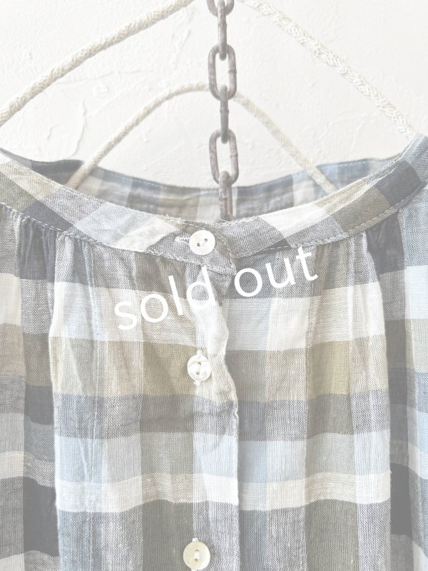 画像2: SO／バックギャザーシャツ・マドラスチェック (2)