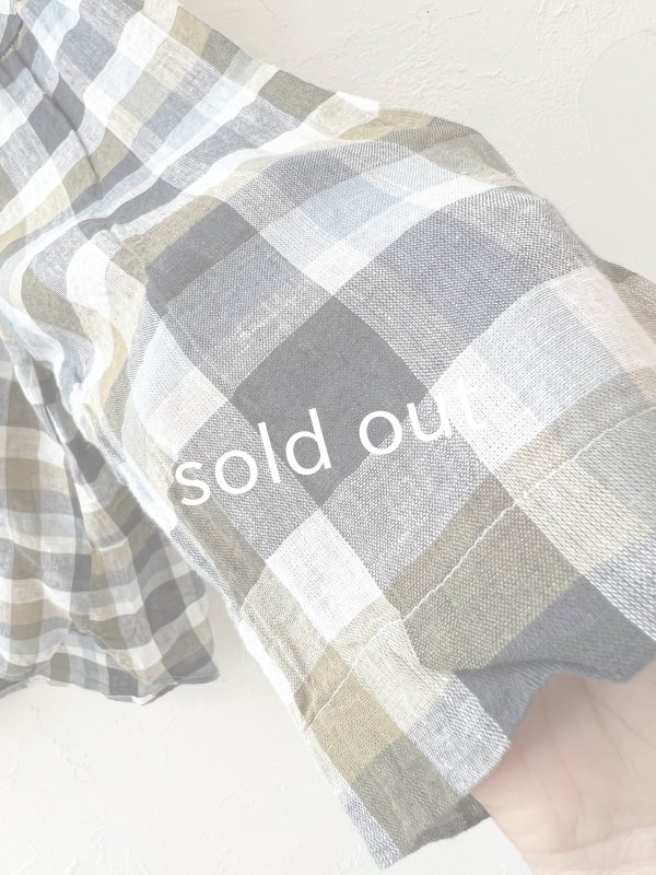 画像5: SO／バックギャザーシャツ・マドラスチェック (5)