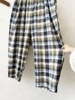 画像4: SO／ペチコート付きサルエルワイドパンツ・マドラスチェック (4)