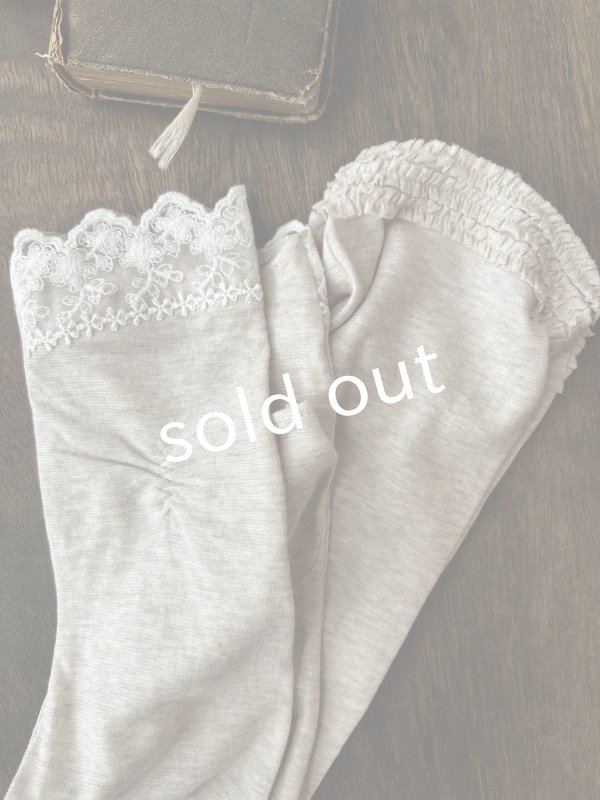 画像2: monami／コットンUVロングアームカバー・３段ギャザー (2)