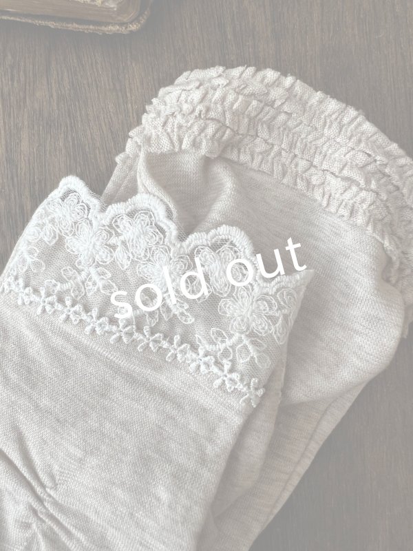 画像5: monami／コットンUVロングアームカバー・３段ギャザー (5)