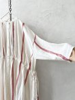 画像7: SO／ガーゼギャザーワンピース・ブルーストライプ (7)