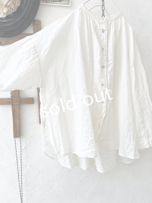 画像7: SO／バックギャザーシャツ・ナチュラル (7)