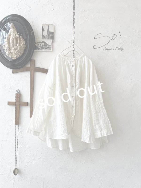 画像2: SO／バックギャザーシャツ・ナチュラル (2)