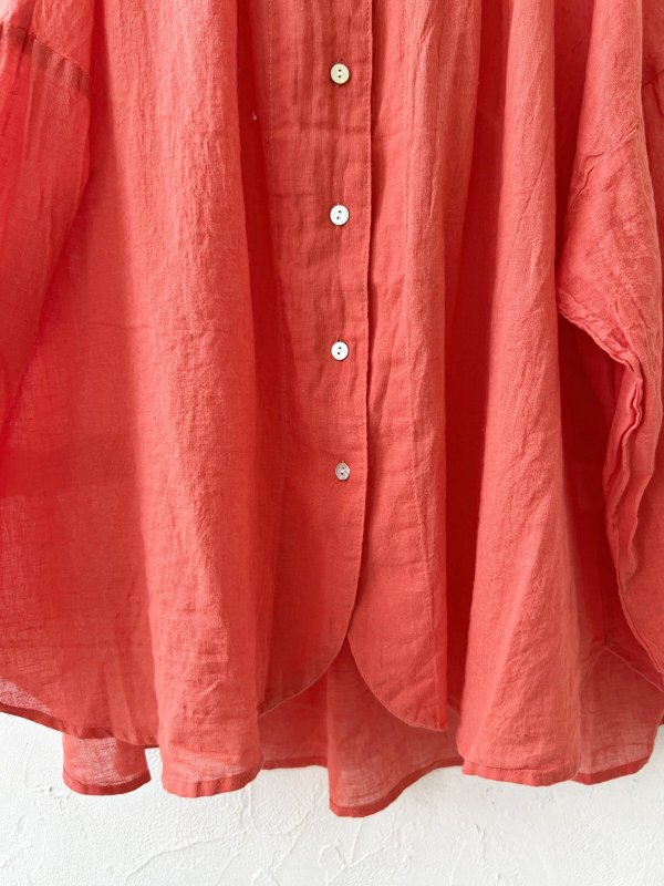 画像4: SO/バックギャザーシャツ・レッド (4)