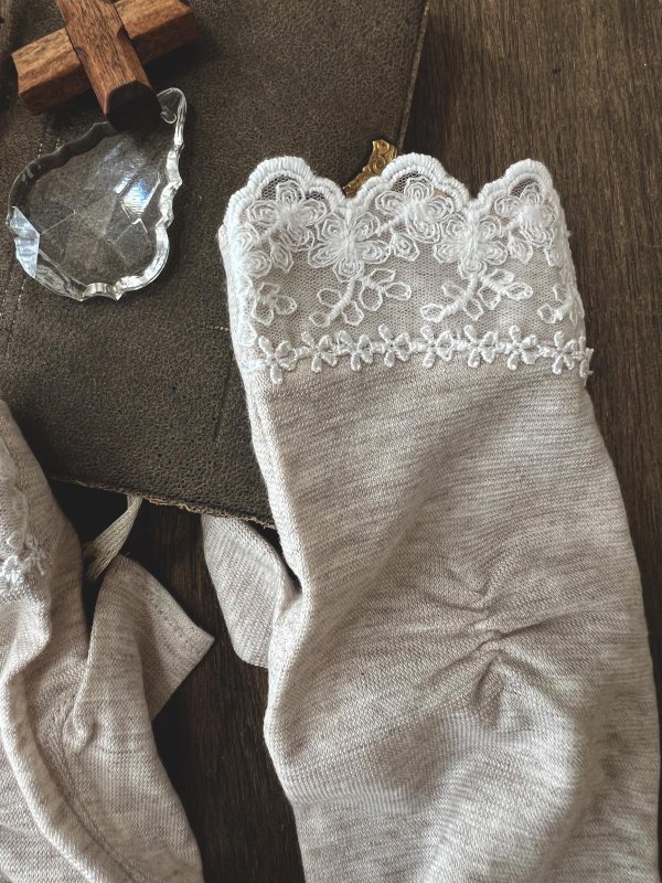 画像10: monami／コットンUVロングアームカバー・３段ギャザー (10)