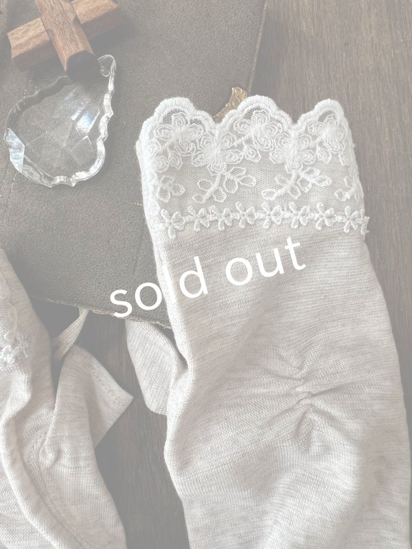 画像3: monami／コットンUVロングアームカバー・３段ギャザー (3)