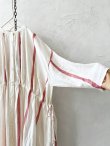 画像9: SO／ガーゼギャザーワンピース・レッドストライプ (9)