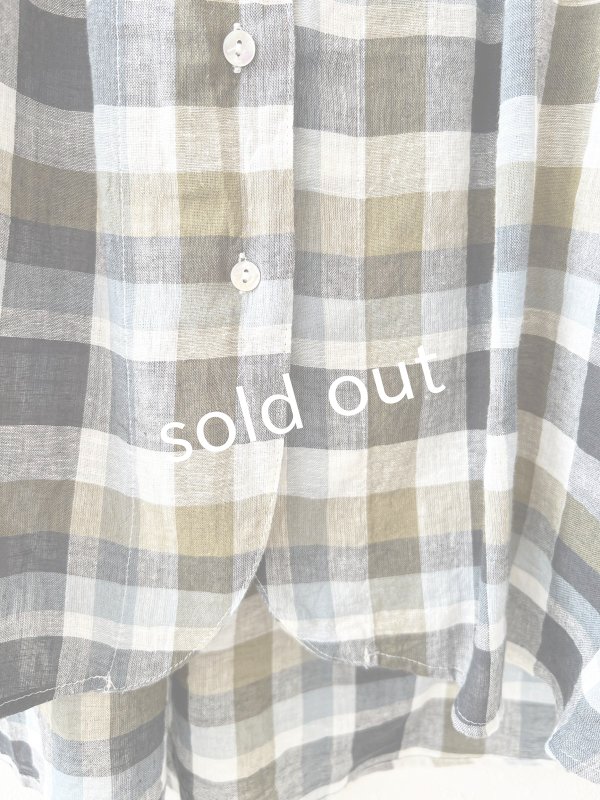 画像3: SO／バックギャザーシャツ・マドラスチェック (3)