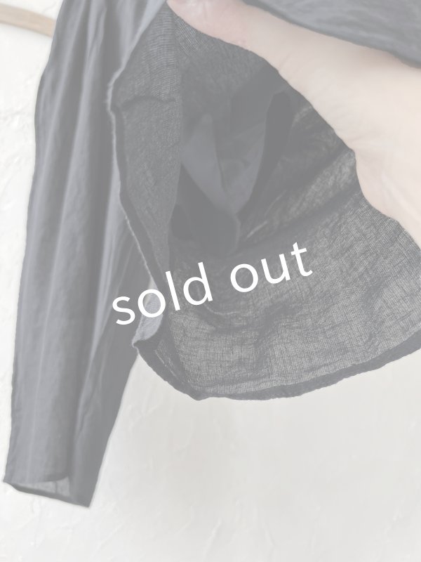 画像4: SO／ペチコート付きサルエルワイドパンツ・ブラック (4)