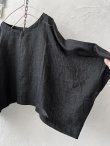 画像4: 08mab/リネンシャンブレーワイドプルオーバー・黒 (4)