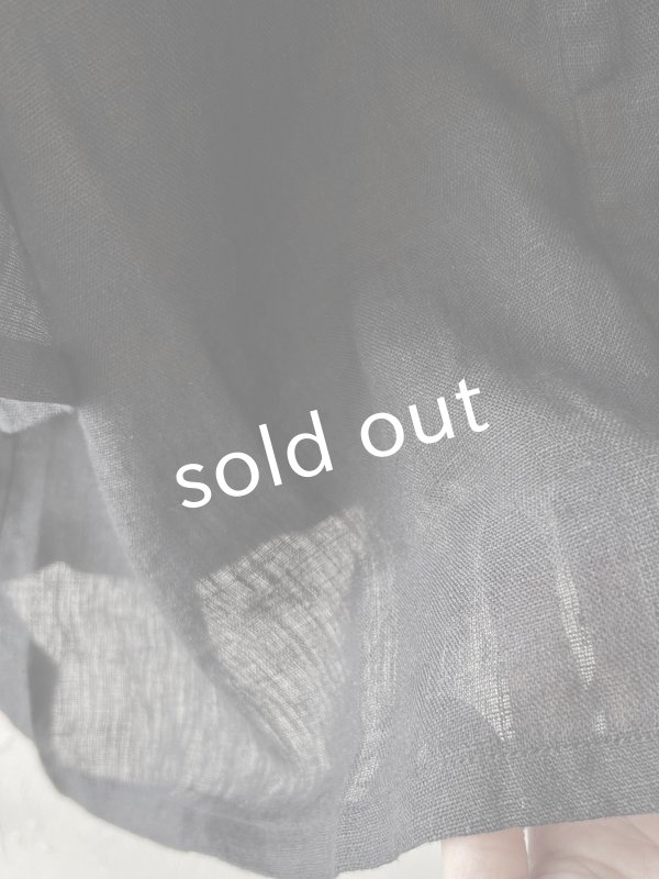 画像4: 08mab/リネンシャンブレーラグランブラウス・黒 (4)