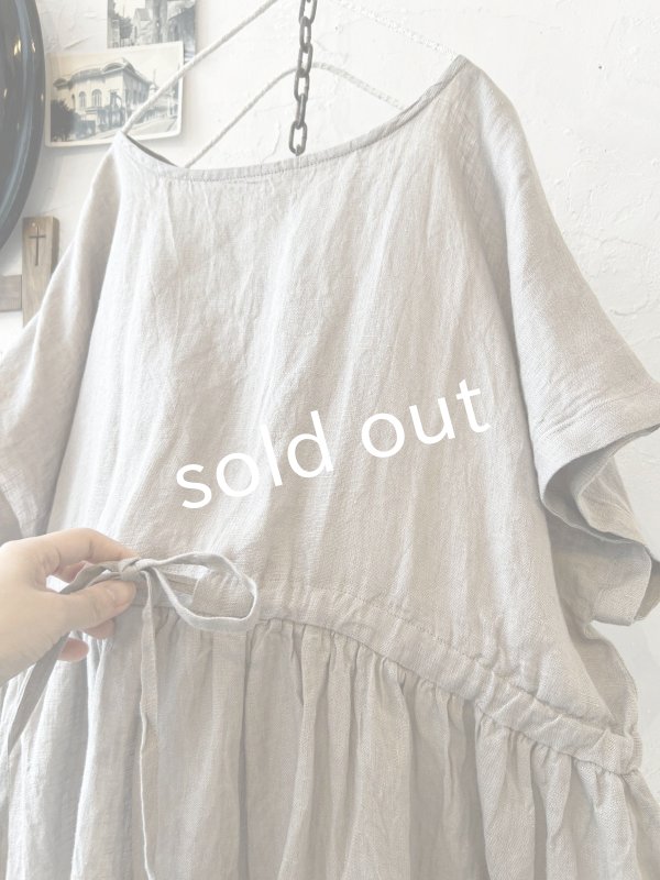 画像8: 08mab/リネンシャンブレーウエストリボンチュニック・黒 (8)