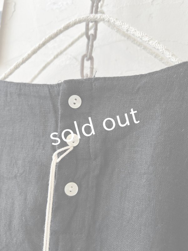 画像5: 08mab/リネンシャンブレーAラインワンピース・黒 (5)