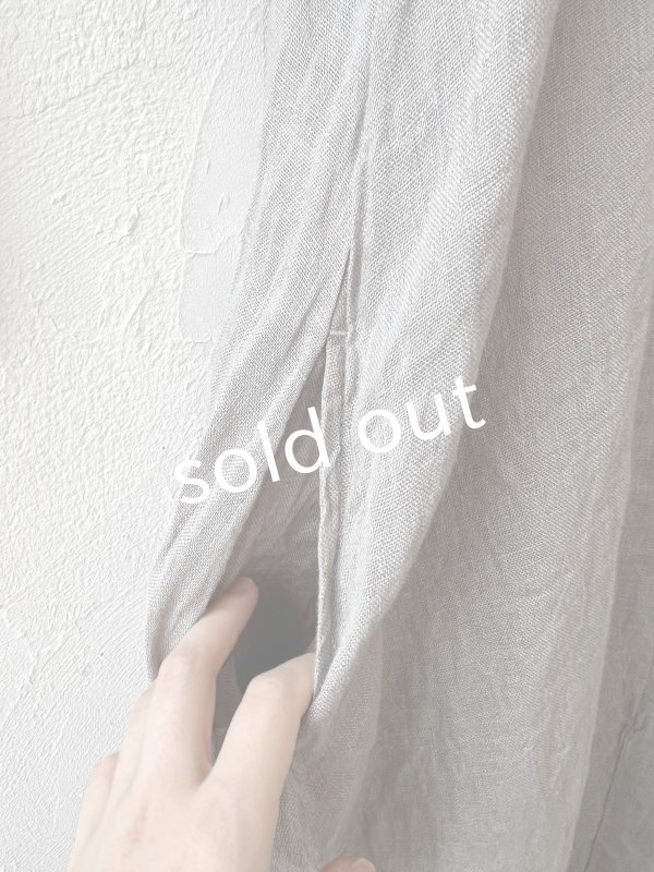 画像6: 08mab/リネンシャンブレーAラインワンピース・黒 (6)