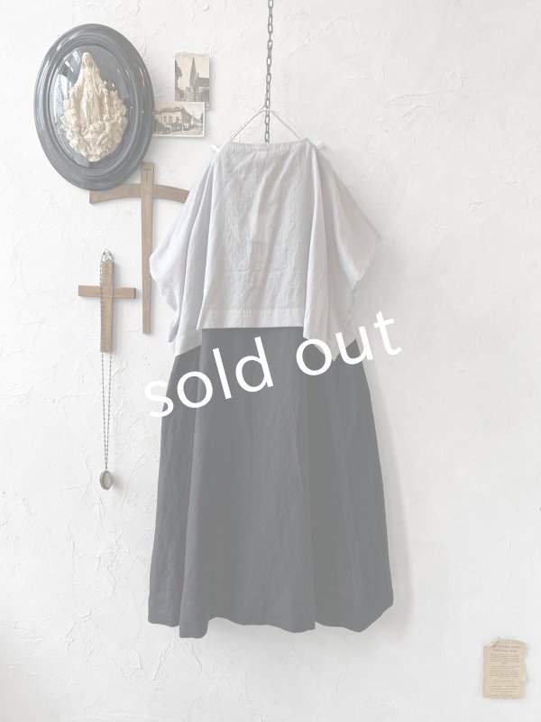 画像6: 08mab/ノースリーブワンピース×トップスset・黒×ライトグレー (6)