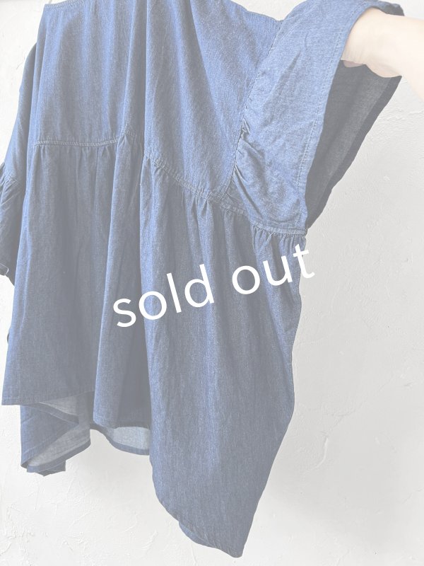 画像4: sorte cuff／インディゴフレアプルオーバー (4)