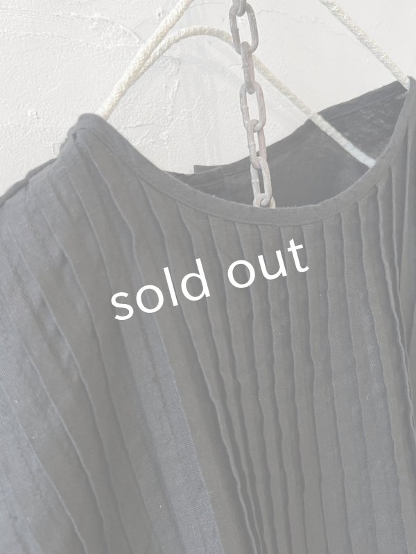 画像4: 08mab/リネン２wayピンタックワンピース・黒 (4)