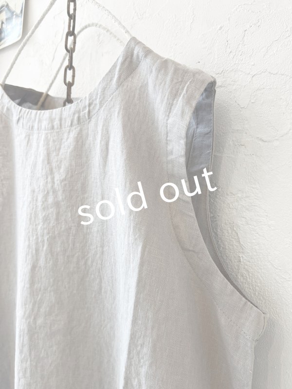 画像7: 08mab/タンクトップ×トップスset・グレー×オフ (7)