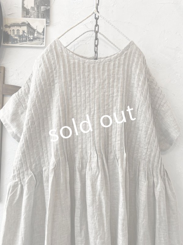 画像7: 08mab/リネン２wayピンタックワンピース・黒 (7)