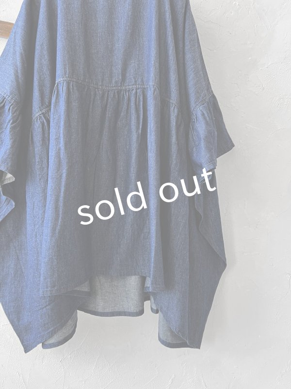 画像3: sorte cuff／インディゴフレアプルオーバー (3)