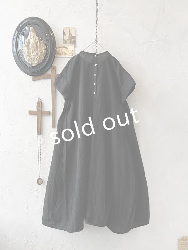 画像5: 08mab/リネン２wayピンタックワンピース・黒 (5)